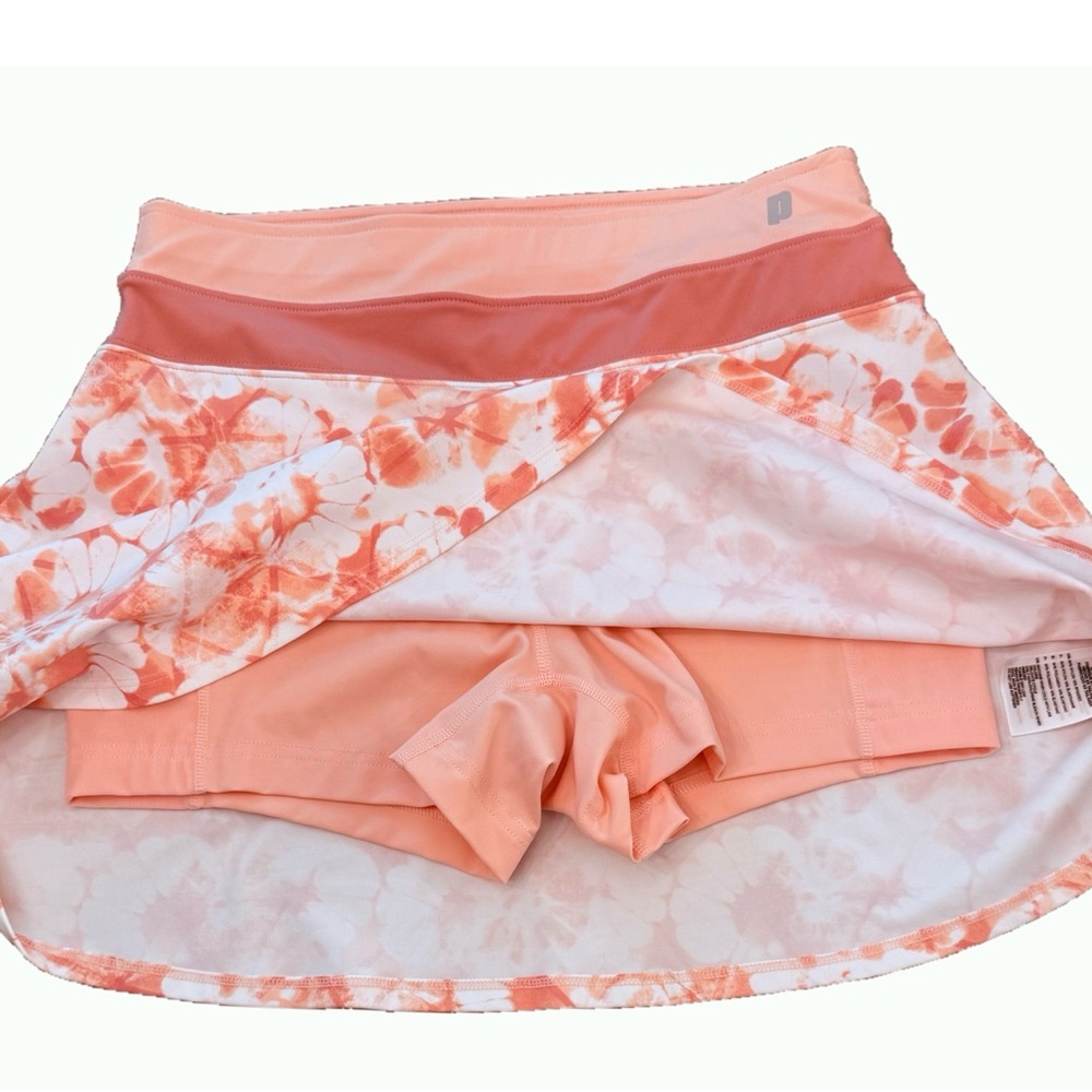 Prince Sporty Court Tennis or Golf Skort Floral Peach Size Small - Picture 2 of 4